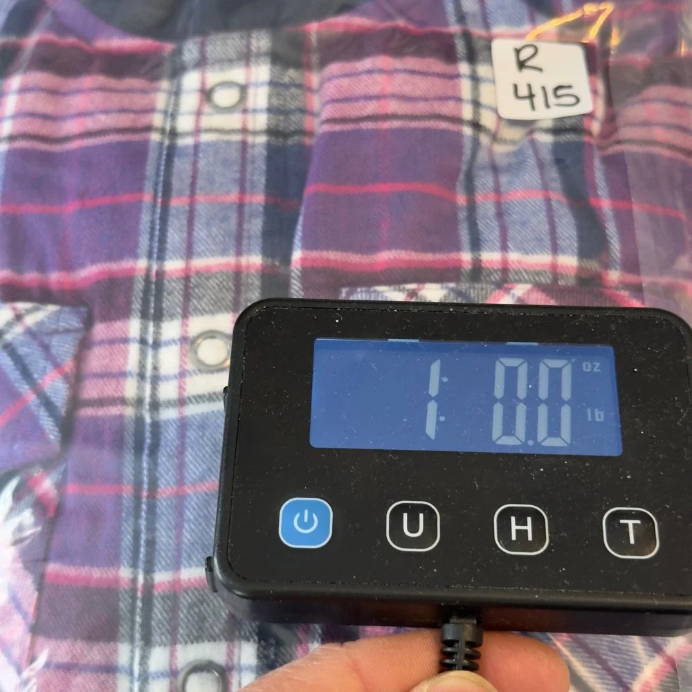 LL Bean Kid Purple Plaid Fleece Lined Hooded Flannel Shirt Jacket M 10-12 502123